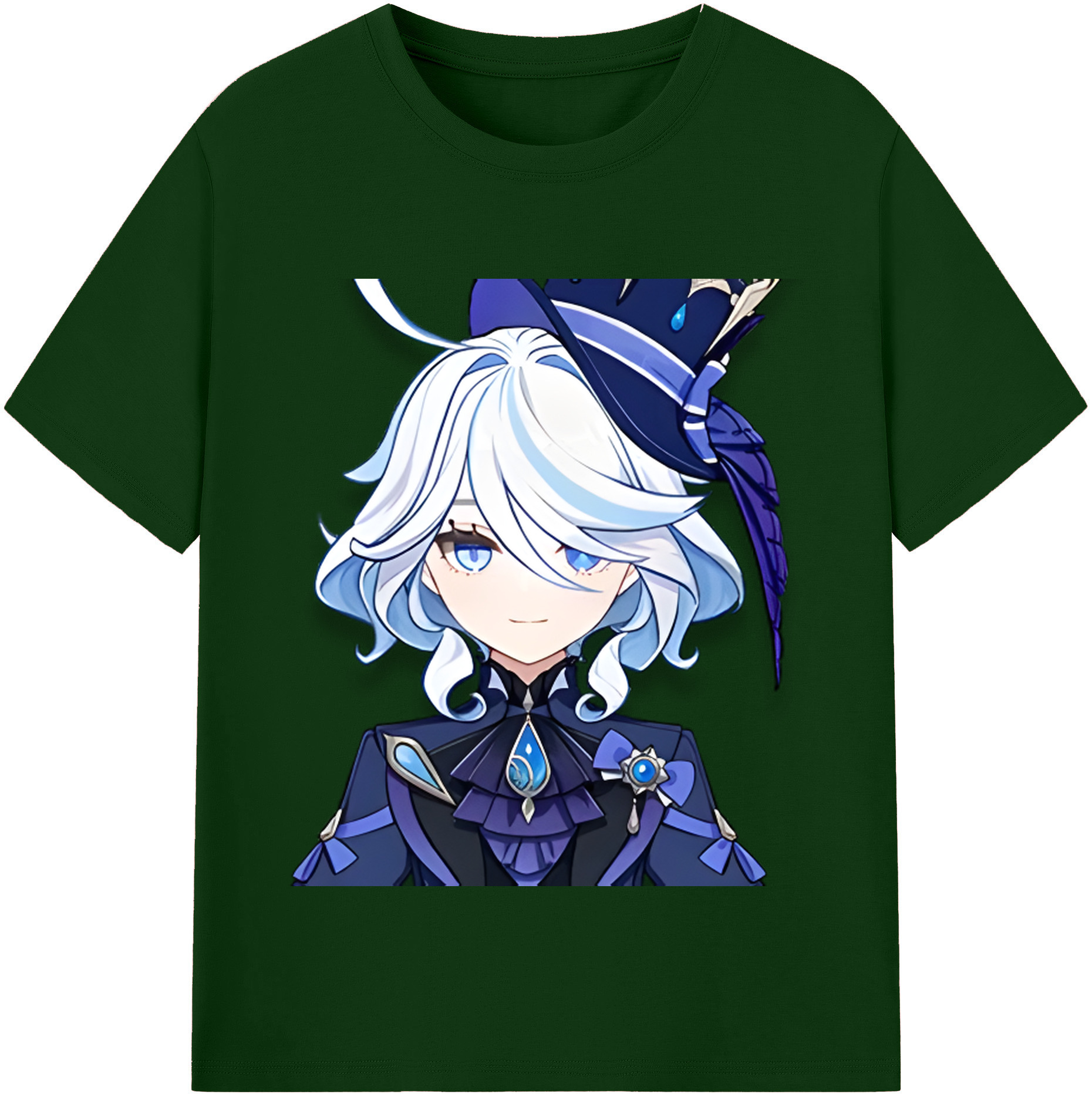 げんし神 フリーナ genshin Furina 綿100％半袖Tシャツ（フロントプリント）